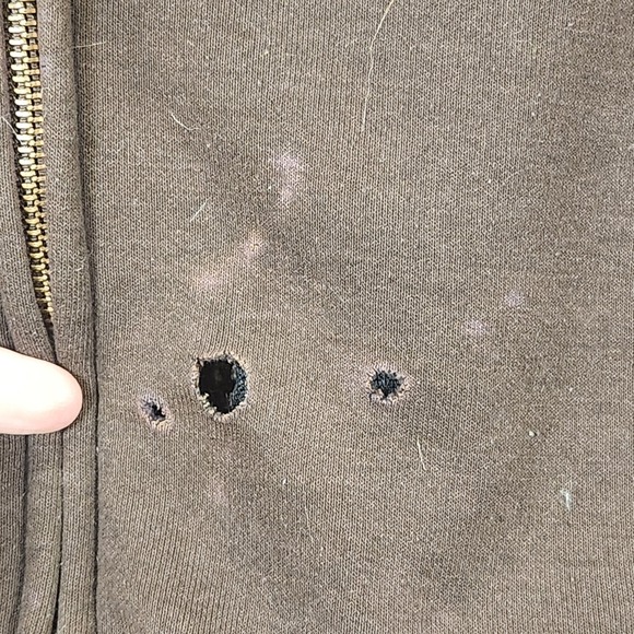 Carhartt Hoodie Mens 4XL Tall Brown Paxton Rain Defender Vintage Distressed - Picture 4 of 10